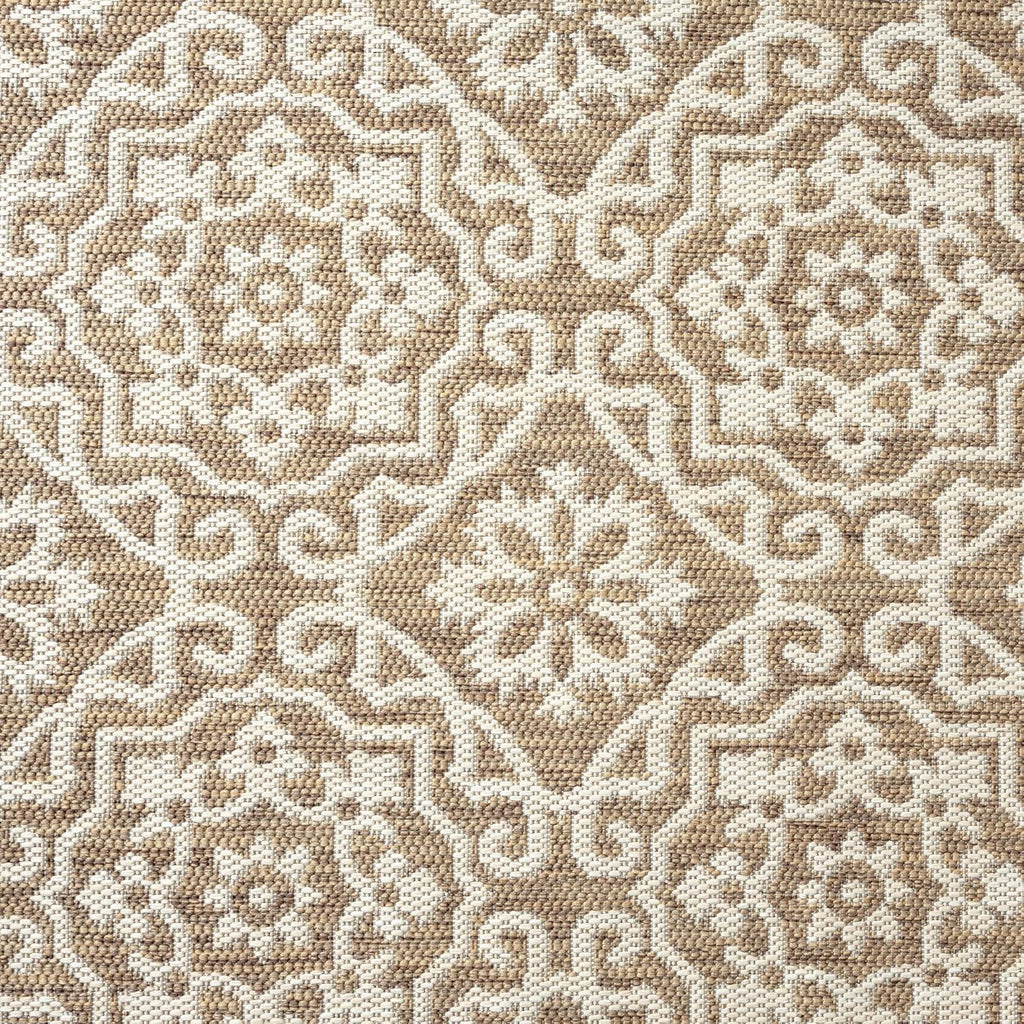 Nicole Miller New York Patio Country Julia Transitional Geometric Indoor/Outdoor Area Rug, Brown/Beige, 6'6"x9'2"