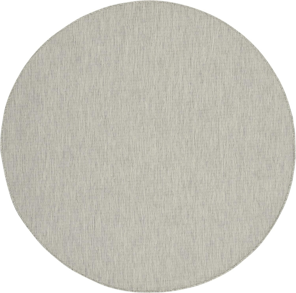 Nourison Home Positano 8' x Round Light Gray Fabric Modern Area Rug (8' Round)