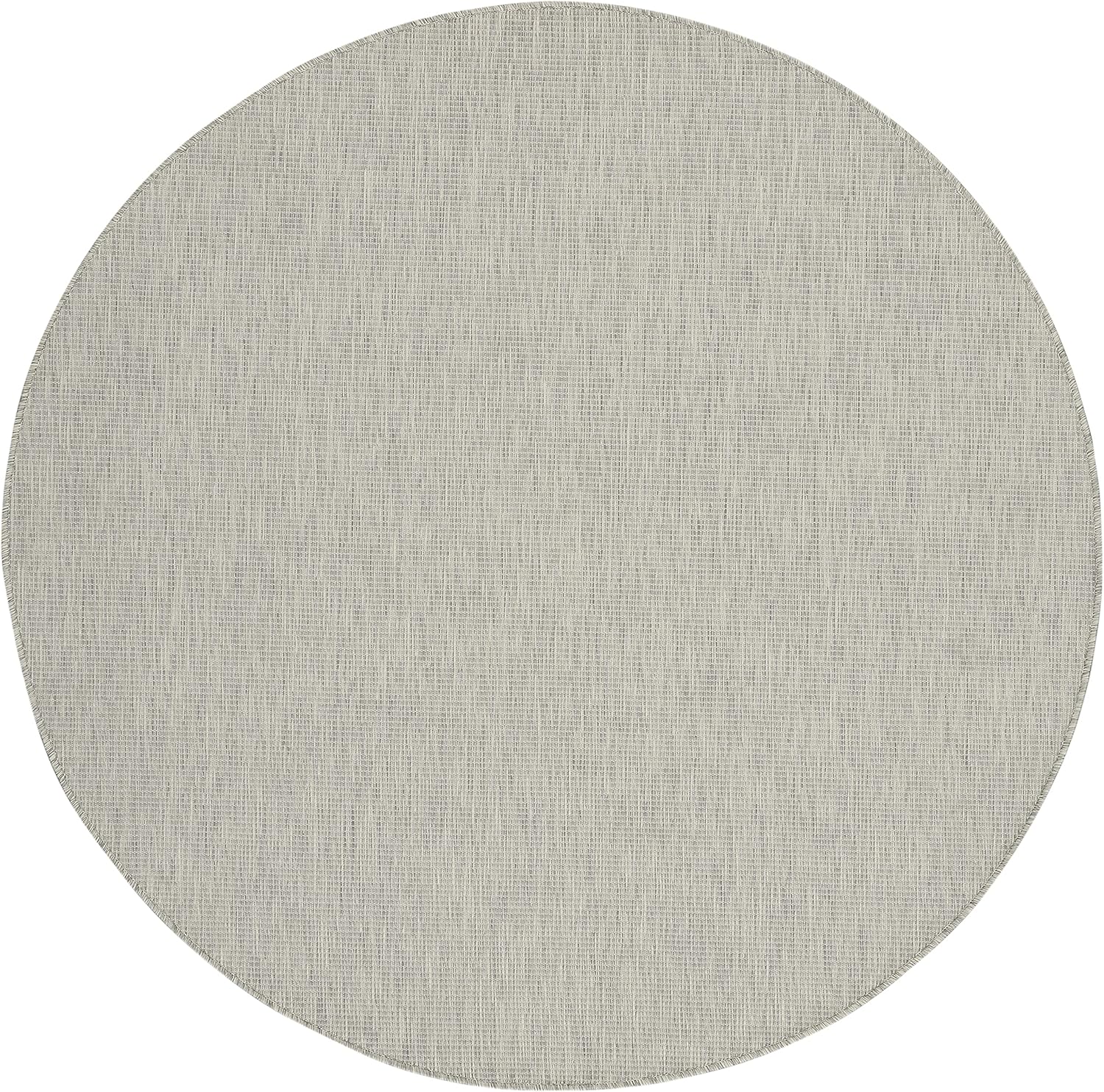 Nourison Home Positano 8' x Round Light Gray Fabric Modern Area Rug (8' Round)