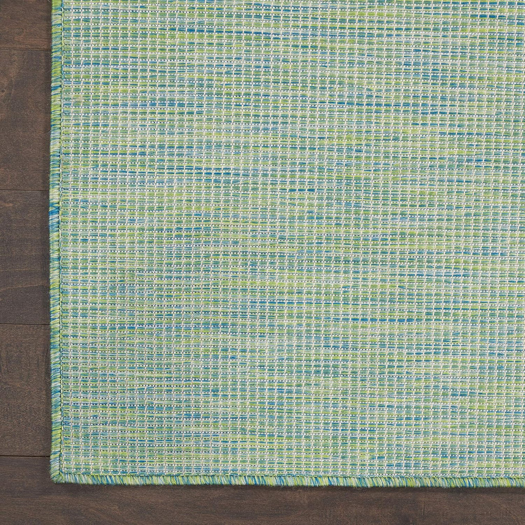 Nourison Positano Indoor/Outdoor Blue/Green 5' x 7' Area Rug, Easy Cleaning, Non Shedding, Bed Room, Living Room, Dining Room, Backyard, Deck, Patio (5x7)