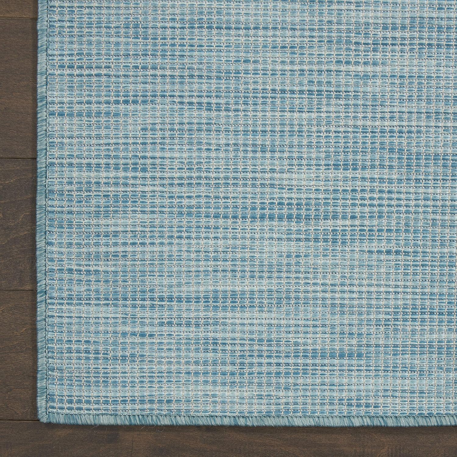 Nourison Positano Indoor/Outdoor Aqua 3' x 5' Area Rug, Easy Cleaning, Non Shedding, Bed Room, Living Room, Dining Room, Backyard, Deck, Patio (3x5)