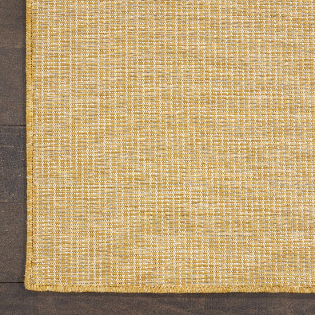 Nourison Home Positano 10' Runner Yellow Fabric Modern Area Rug (10' Runner)