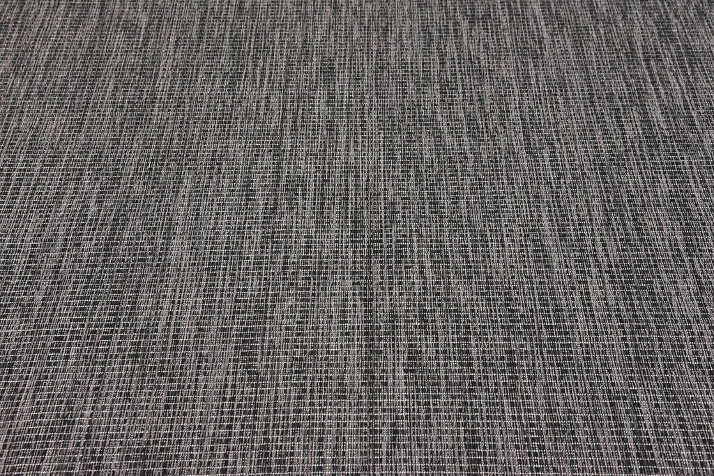 Unique Loom Collection Casual Transitional Solid Heathered Indoor/Outdoor Flatweave Area Rug (6' 1" x 9' Rectangle, Black/Ivory)