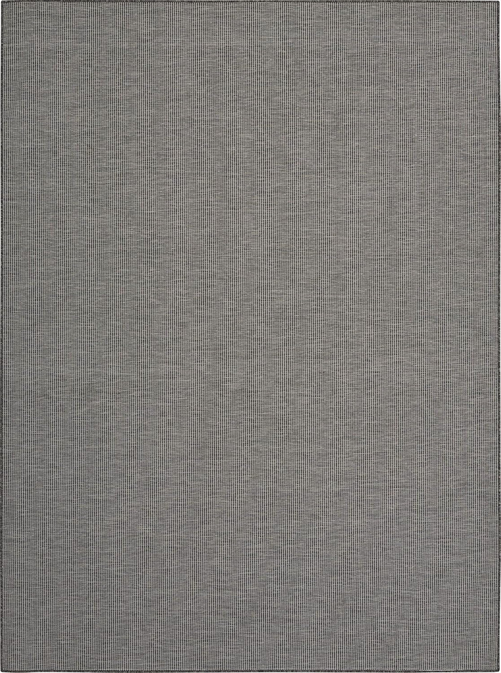 Nourison Home Positano Charcoal 8' x 10' Area Rug, Modern, Solid, Indoor/Outdoor, Easy Cleaning, Non Shedding, Bed Room, Living Room, Deck, Backyard