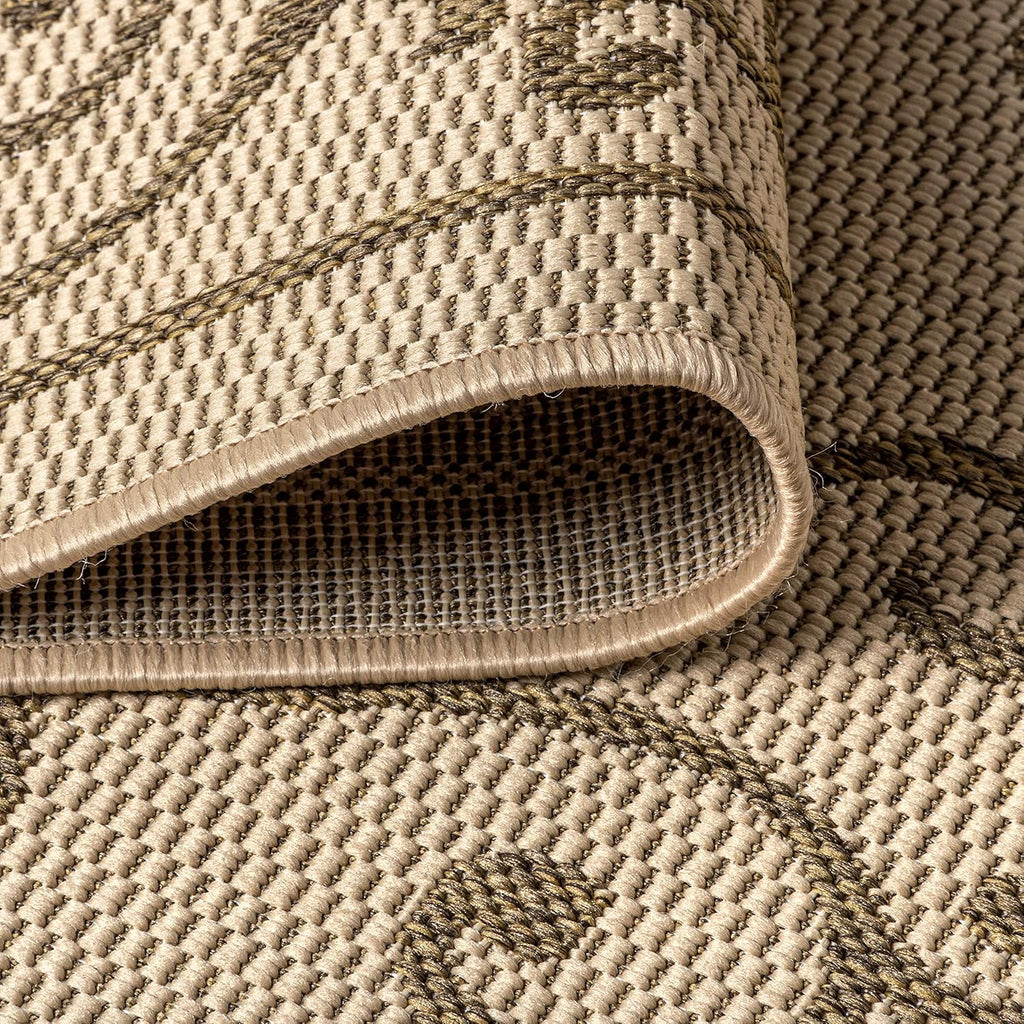 JONATHAN Y SMB106A-28 Charleston Vintage Filigree Textured Weave Indoor/Outdoor Beige 2 ft. x 8 ft. Runner Rug, Classic,Easy-Cleaning,HighTraffic,LivingRoom,Backyard, Non Shedding