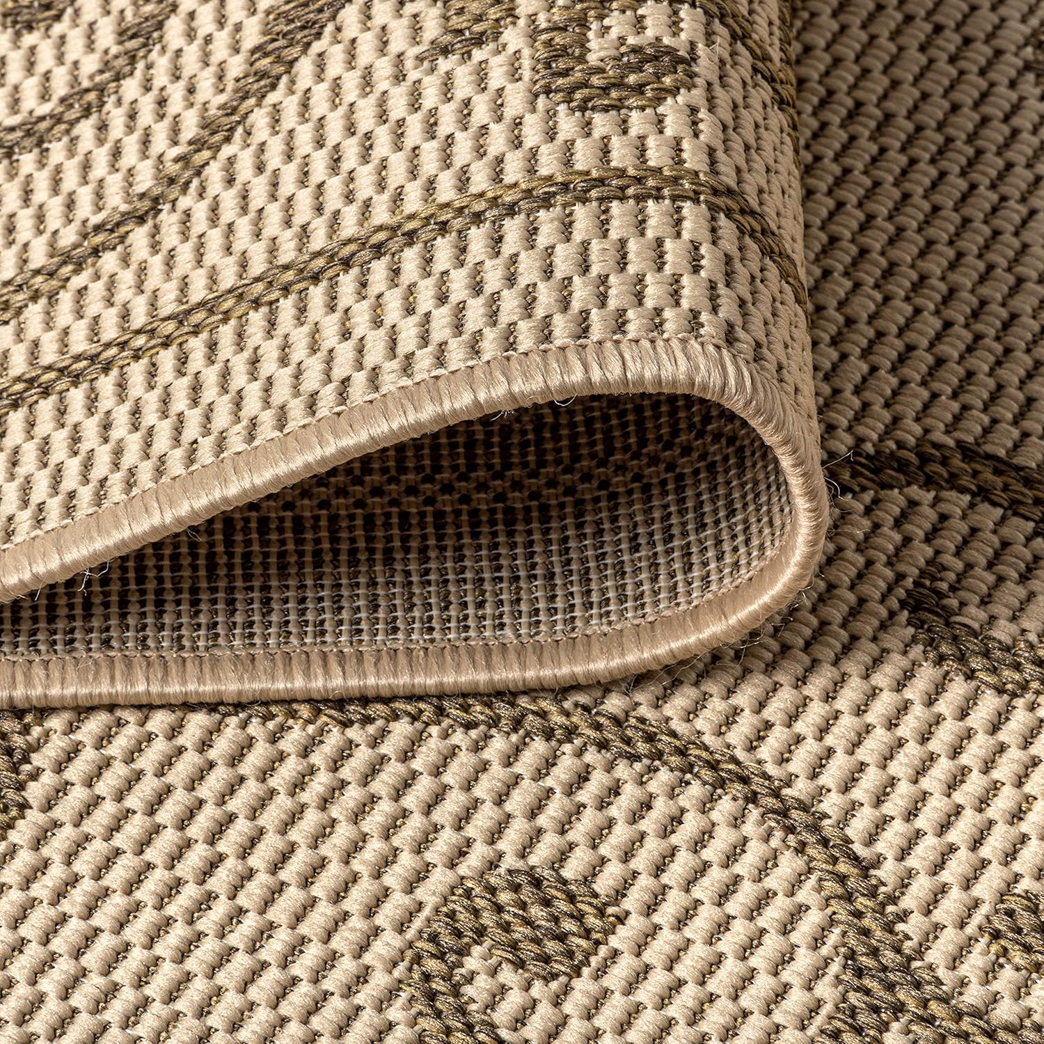 JONATHAN Y SMB106A-28 Charleston Vintage Filigree Textured Weave Indoor/Outdoor Beige 2 ft. x 8 ft. Runner Rug, Classic,Easy-Cleaning,HighTraffic,LivingRoom,Backyard, Non Shedding