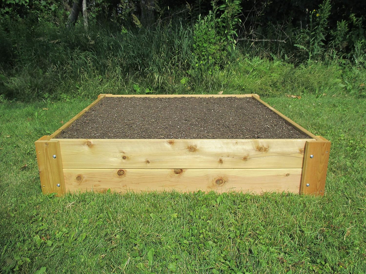 Infinite Cedar Premium Cedar Raised Garden Bed - 1" Thick Wood (4' x 4' x 11" H)