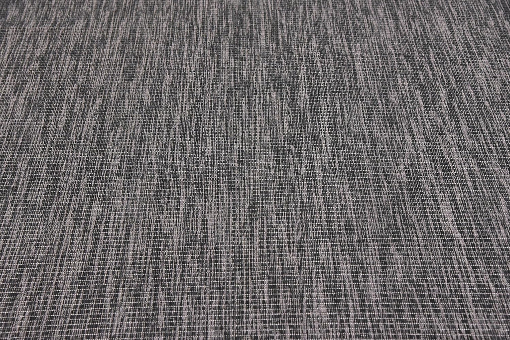 Unique Loom Collection Casual Transitional Solid Heathered Indoor/Outdoor Flatweave Area Rug (8' x 11' 4" Rectangle, Black/Ivory)