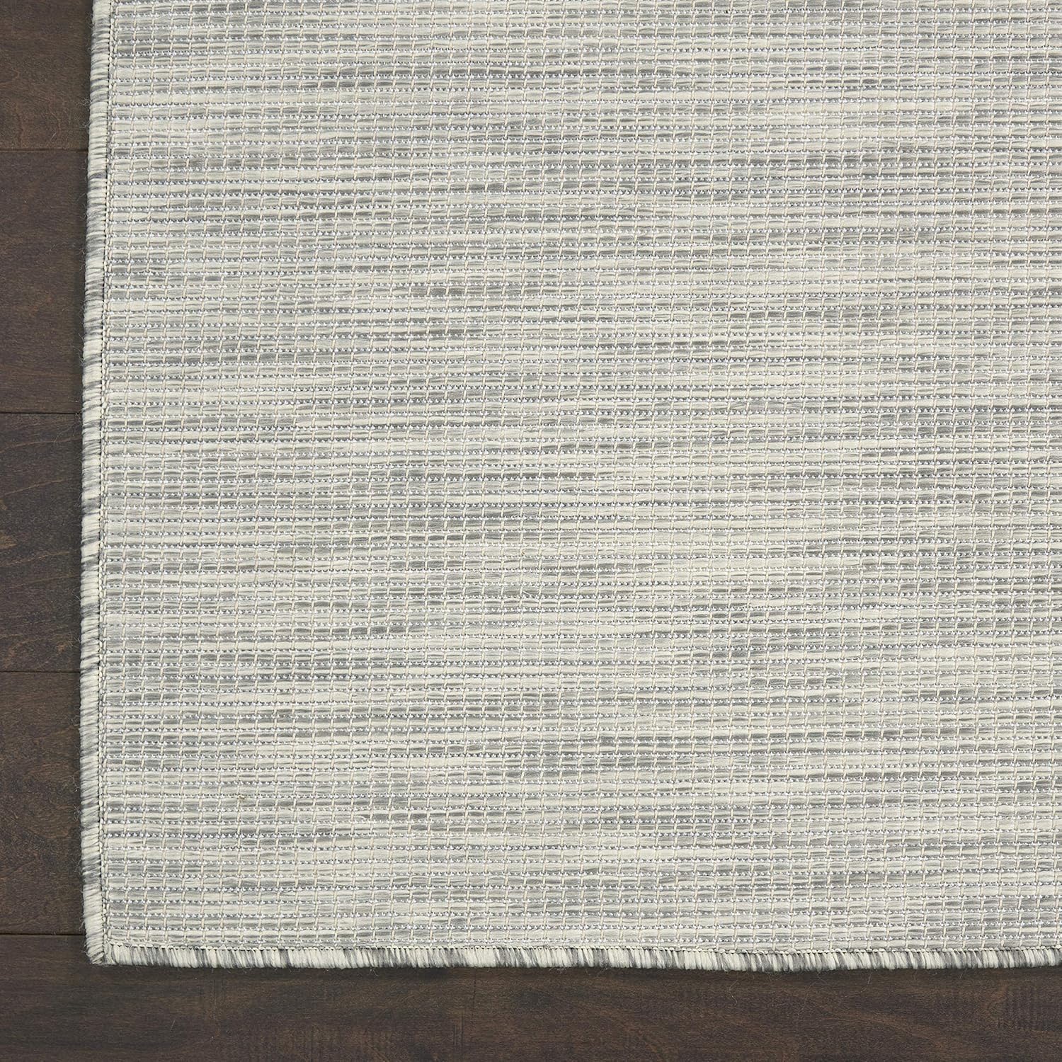 Nourison Positano Indoor/Outdoor Light Grey 2'2" x 10' Area Rug, Easy Cleaning, Non Shedding, Bed Room, Living Room, Dining Room, Backyard, Deck, Patio (2x10)