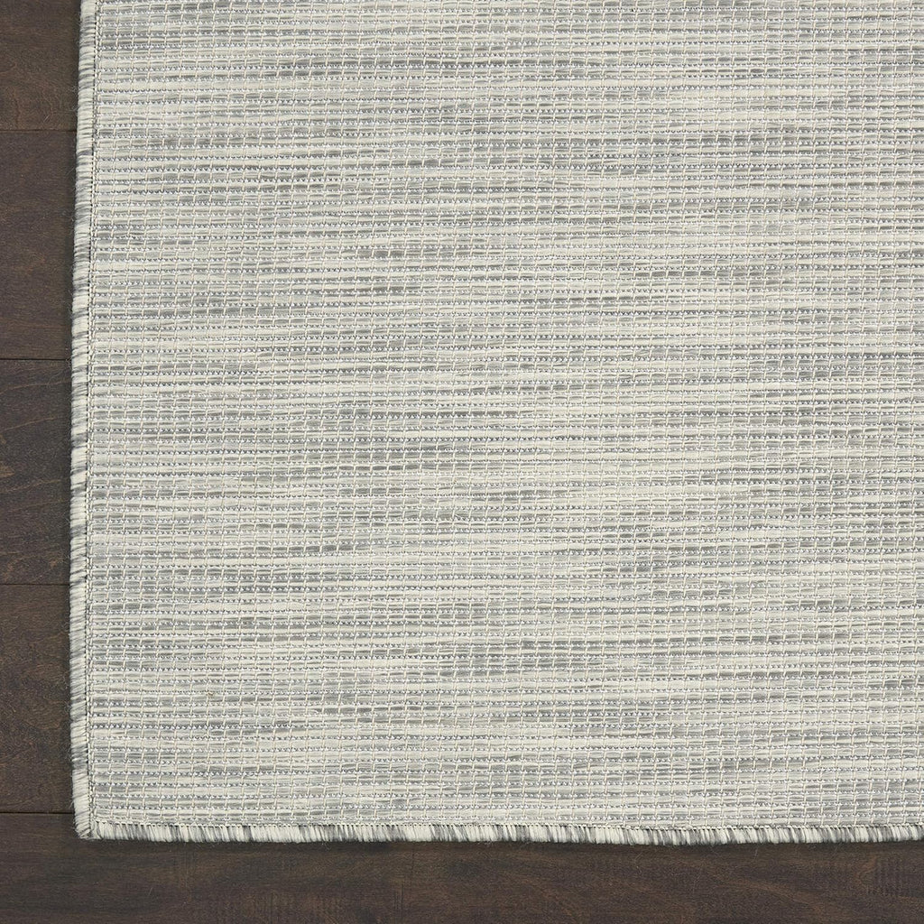 Nourison Positano Indoor/Outdoor Light Grey 2'2" x 12' Area Rug, Easy Cleaning, Non Shedding, Bed Room, Living Room, Dining Room, Backyard, Deck, Patio (2x12)