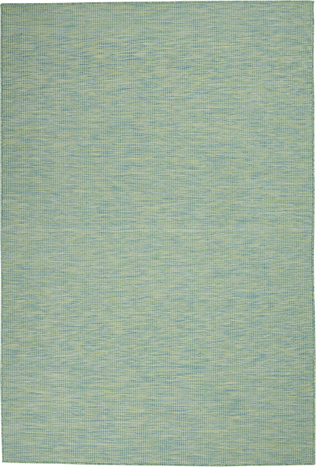 Nourison Positano Indoor/Outdoor Blue/Green 3' x 5' Area Rug, Easy Cleaning, Non Shedding, Bed Room, Living Room, Dining Room, Backyard, Deck, Patio (3x5)