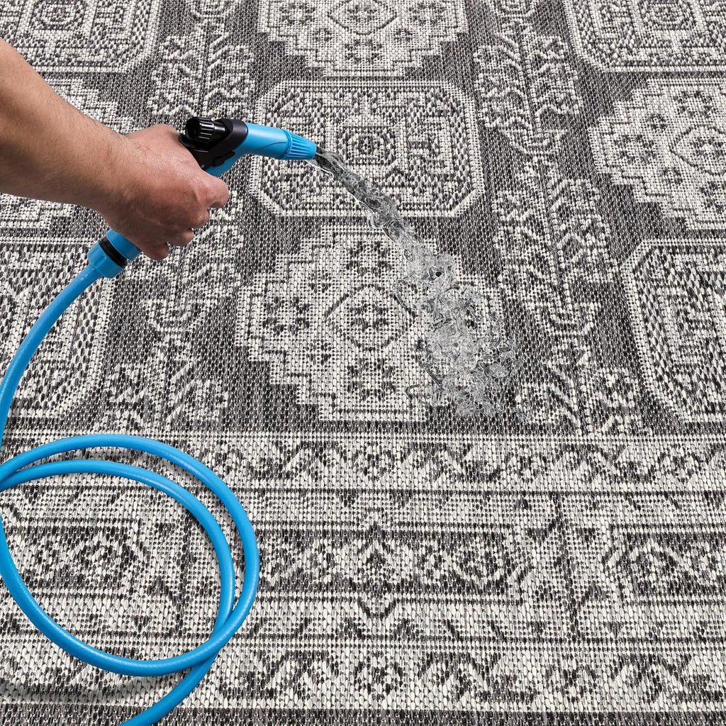 Keen Home Design Terrace Outdoor Throw Rug - 3x5 Washable Indoor/Outdoor Rug for Patio, Kitchen, Balcony, Beach, Garden, Deck and Porch, Size: 3'x5'