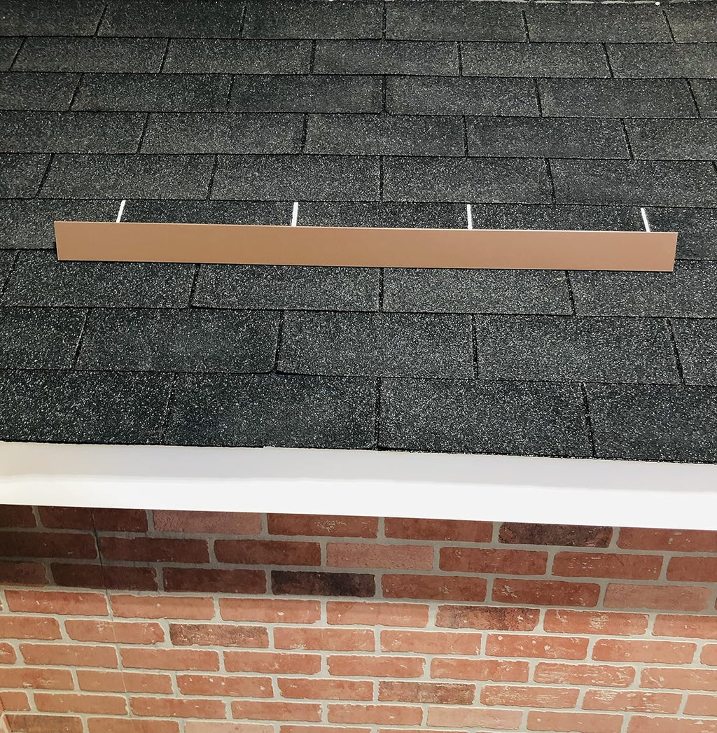 EAGLE 1- Shingle Roof Rain Diverter 40 Inches Long- 26 Gauge Material- Easy to Install- Includes Stainless Steel Nails (2, Brown)