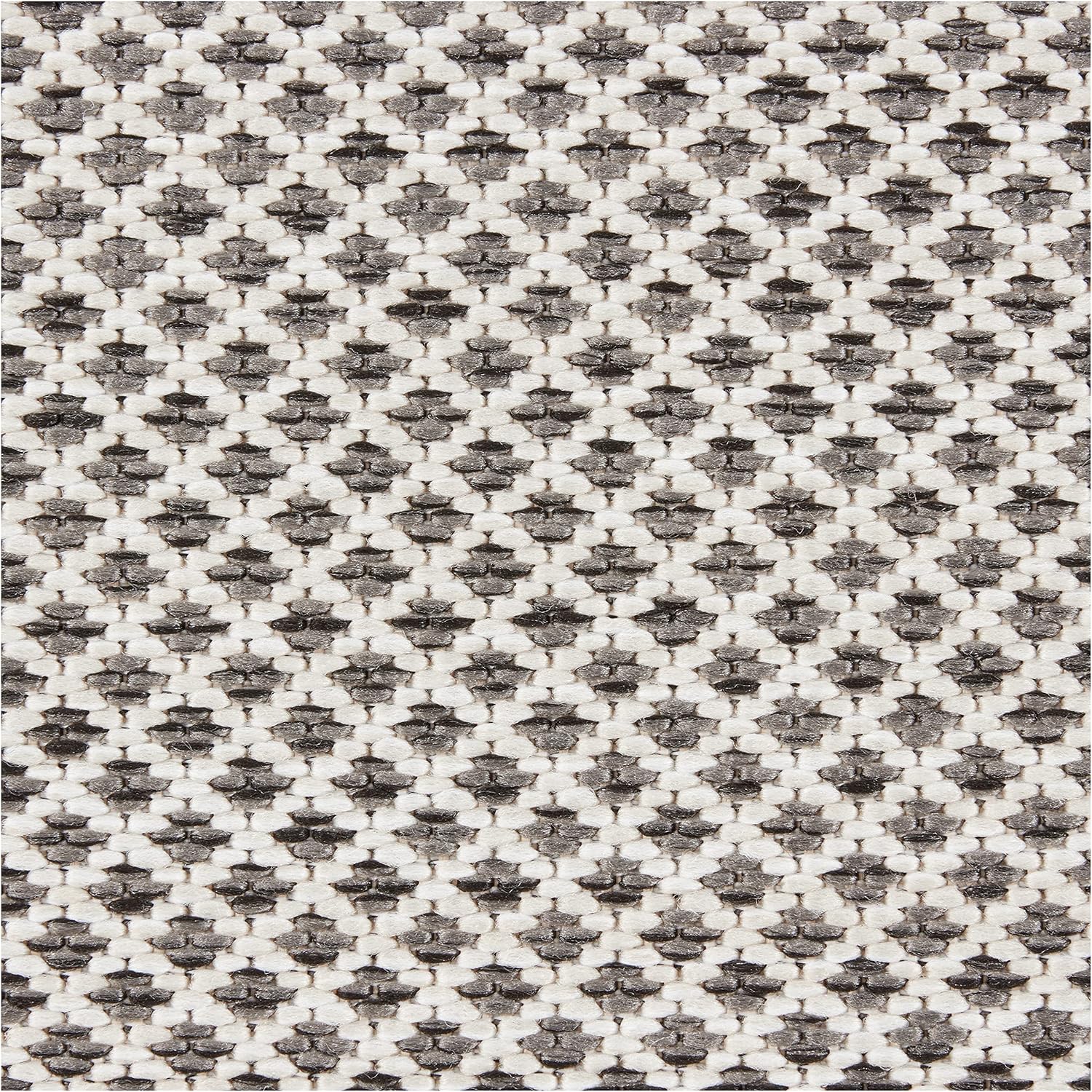 Nourison Courtyard Indoor/Outdoor Ivory Charcoal 3' x 5' Area Rug, Geometric, Easy Cleaning, Non Shedding, Bed Room, Living Room, Dining Room, Deck, Patio, Backyard (3x5)