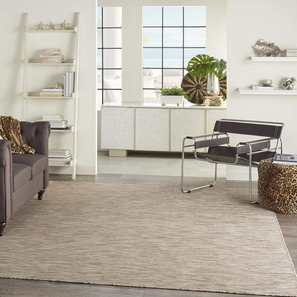 Nourison Positano Indoor/Outdoor Beige 2'2" x 12' Area Rug, Easy Cleaning, Non Shedding, Bed Room, Living Room, Dining Room, Backyard, Deck, Patio (2x12)