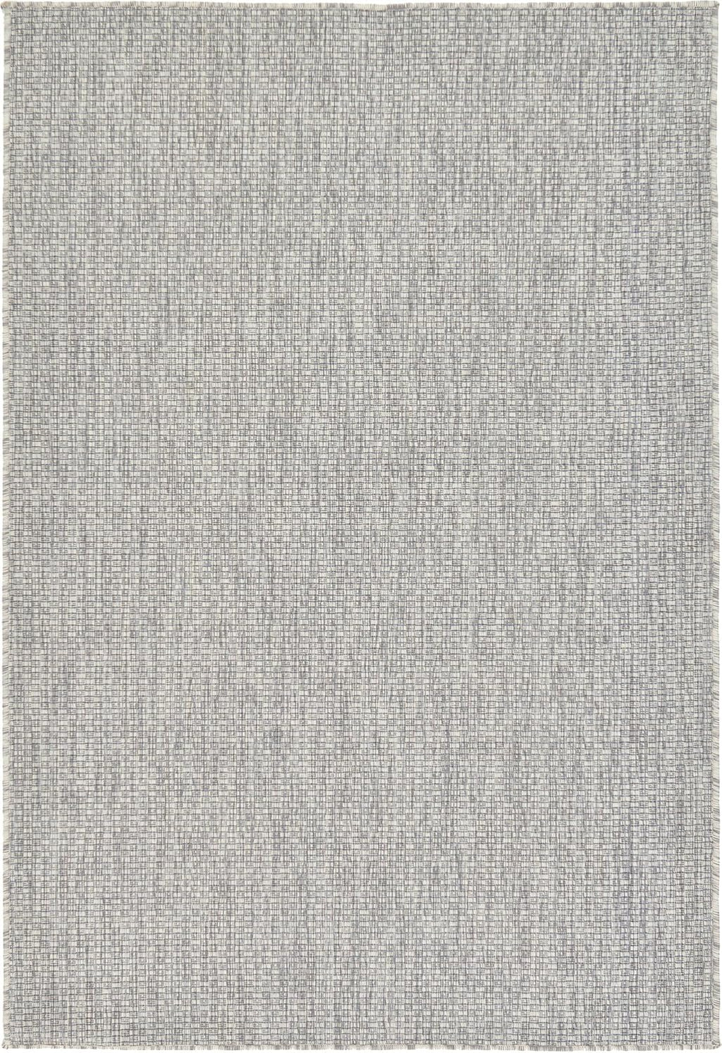 Unique Loom Collection Casual Transitional Solid Heathered Indoor/Outdoor Flatweave Area Rug (4' 1" x 6' 1" Rectangle, Light Gray/Ivory)