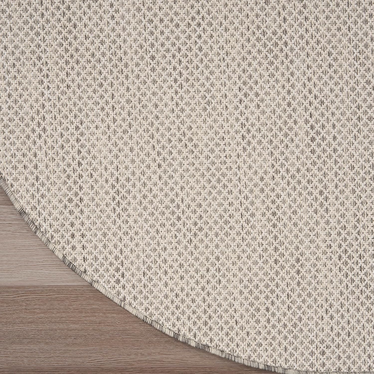 Nourison Home Courtyard Indoor/Outdoor Ivory Silver 3' x 5' Oval Area Rug, Easy Cleaning, Non Shedding, Bed Room, Living Room, Dining Room, Backyard, Deck, Patio (3x5)