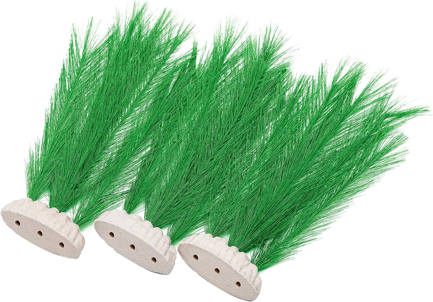 BEGONDIS 3Pcs Aquarium Decorations Fish Tank Artificial Green Water Plants Made of Silk Fabrics Plastic