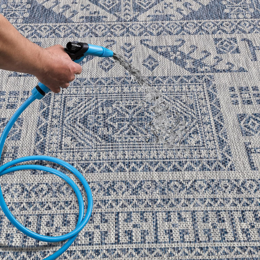 Keen Home Design Terrace Outdoor Area Rug - 8x10 Washable Indoor/Outdoor Rug for Patio, Kitchen, Balcony, Beach, Garden, Deck and Porch, Size: 7'7"x10'