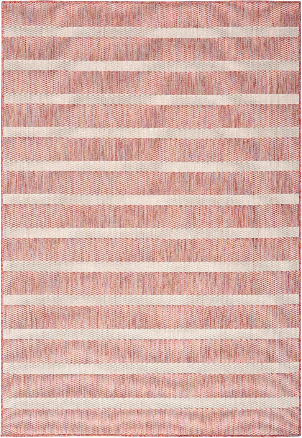 Nourison Home Positano Indoor/Outdoor Rainbow Ivory 5' x 7' Area Rug, Easy Cleaning, Non Shedding, Bed Room, Living Room, Dining Room, Deck, Backyard, Patio (5x7)