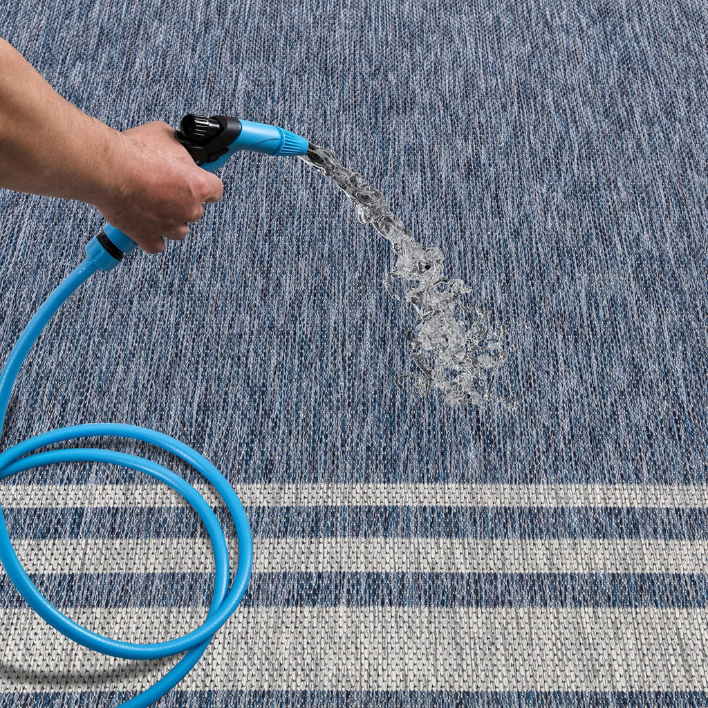 Keen Home Design Terrace Outdoor Area Rug - 6x9 Washable Indoor/Outdoor Rug for Patio, Kitchen, Balcony, Beach, Garden, Deck and Porch, Size: 6'x8'10"