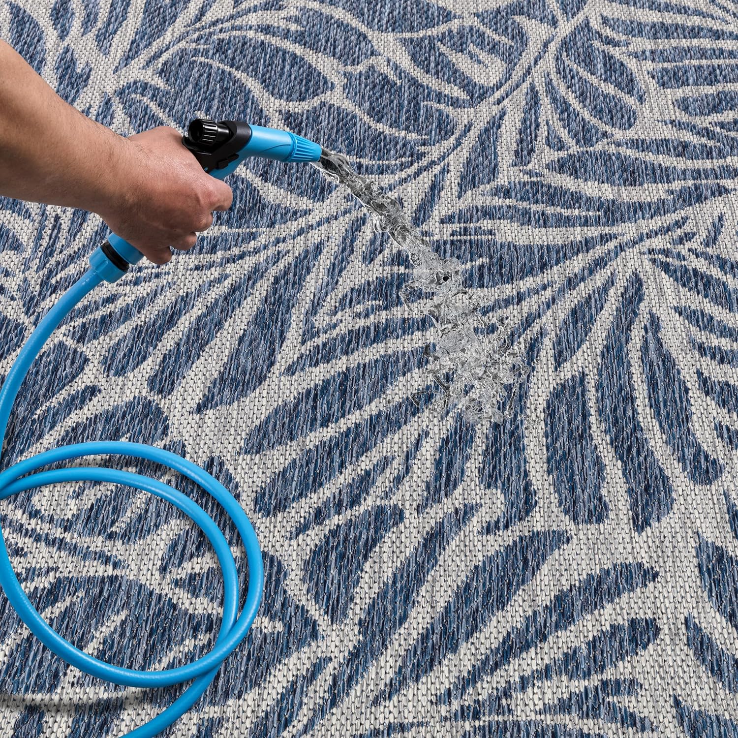 Keen Home Design Terrace Outdoor Runner Rug - 2x10 Washable Indoor/Outdoor Rug for Patio, Kitchen, Balcony, Beach, Garden, Deck and Porch, Size: 2'2"x9'11"