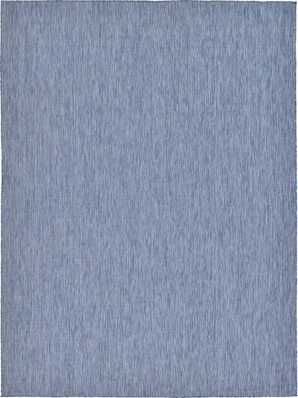 Unique Loom Collection Casual Transitional Solid Heathered Indoor/Outdoor Flatweave Area Rug (9' x 12' Rectangle, Blue/Navy Blue)