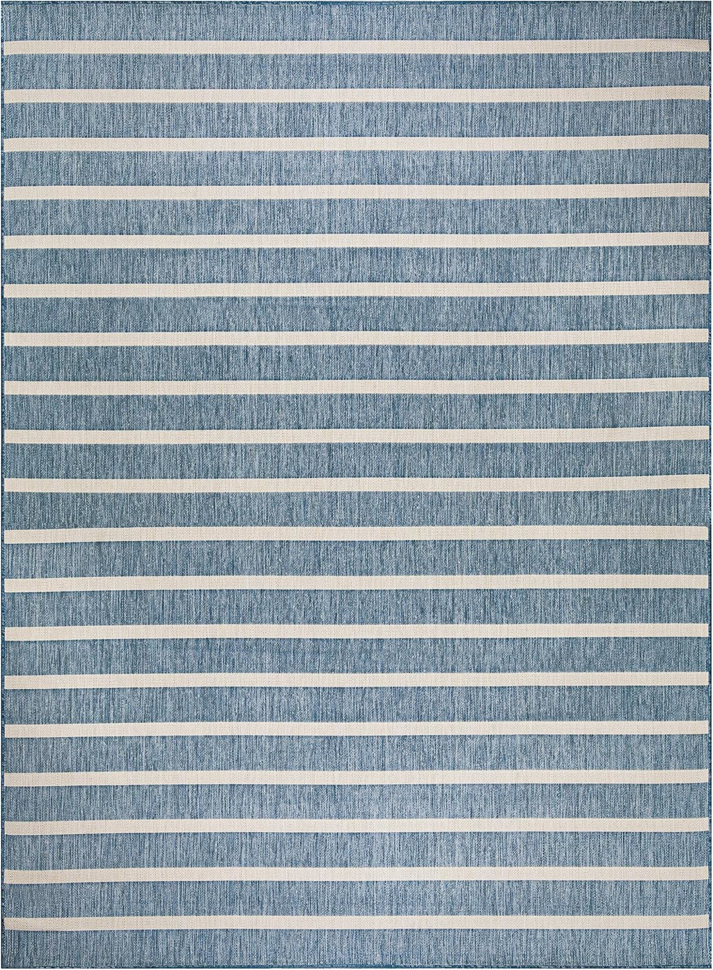 Nourison Home Positano Indoor/Outdoor Navy Ivory 8' x 10' Area Rug, Easy Cleaning, Non Shedding, Bed Room, Living Room, Dining Room, Backyard, Deck, Patio (8x10)