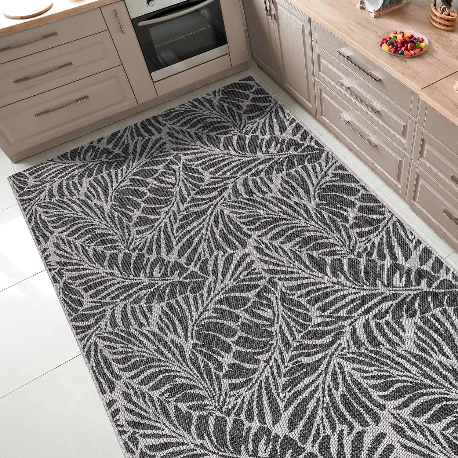 Keen Home Design Terrace Outdoor Throw Rug - 3x5 Washable Indoor/Outdoor Rug for Patio, Kitchen, Balcony, Beach, Garden, Deck and Porch, Size: 3'x5'