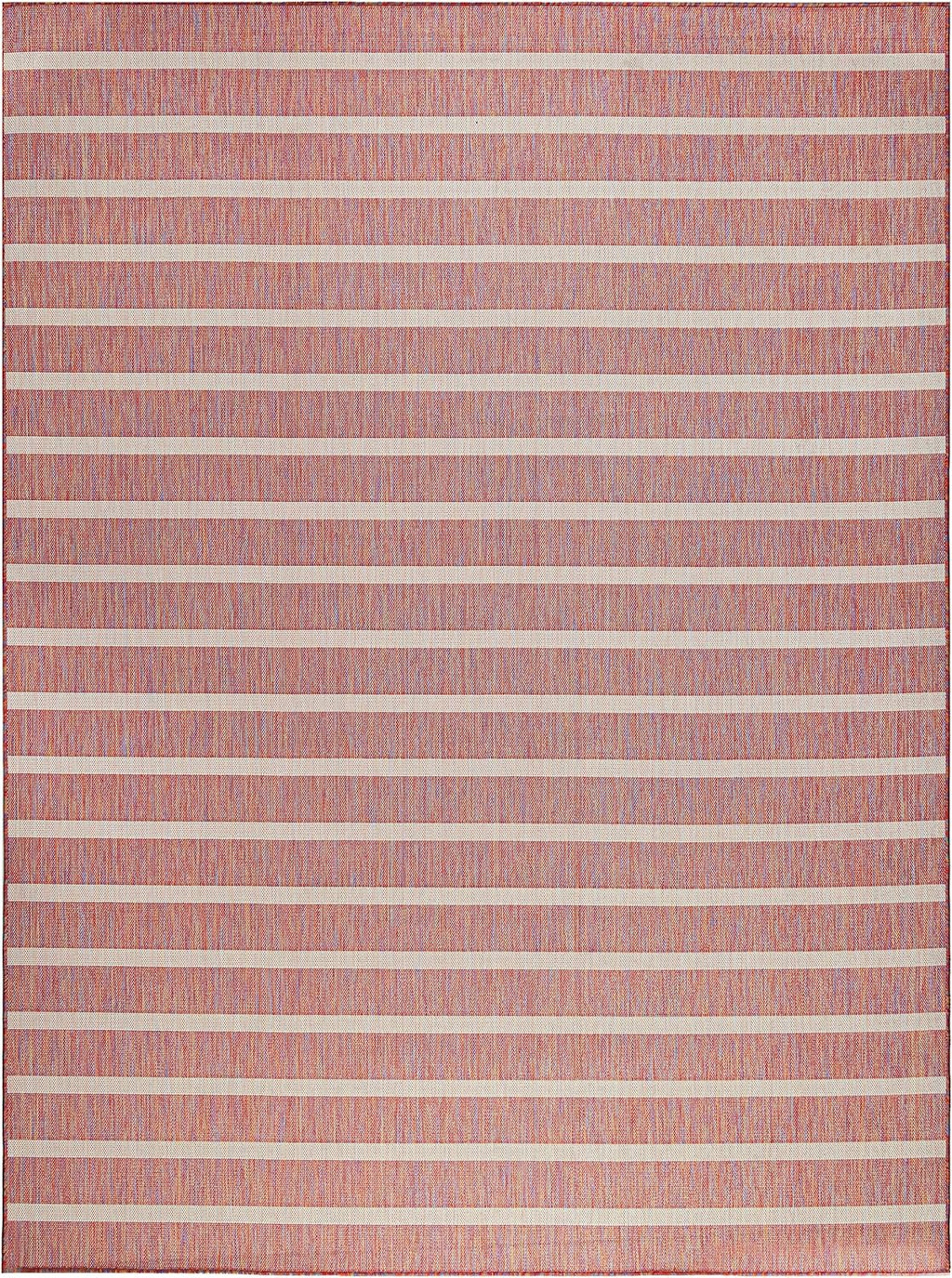 Nourison Home Positano Indoor/Outdoor Rainbow Ivory 8' x 10' Area Rug, Easy Cleaning, Non Shedding, Bed Room, Living Room, Dining Room, Backyard, Deck, Patio (8x10)