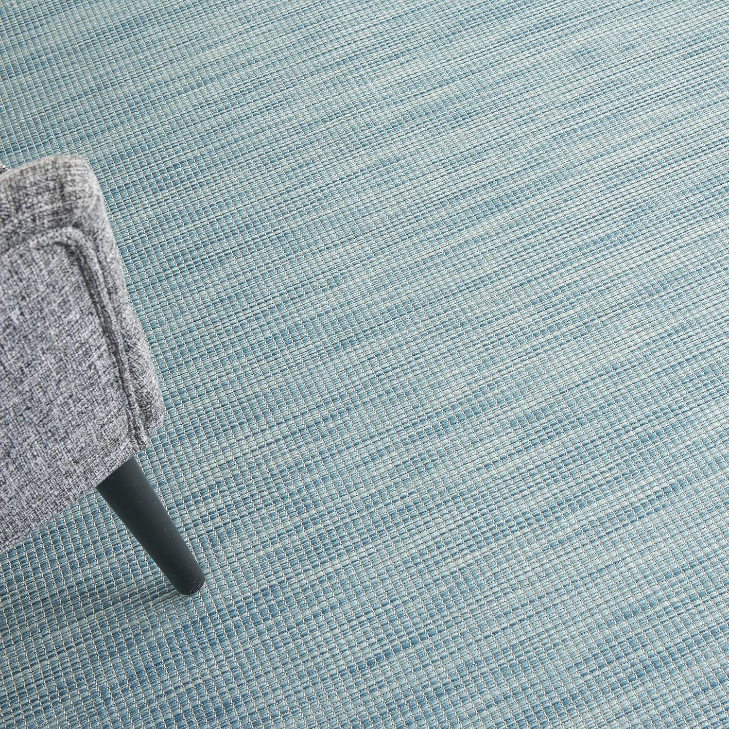 Nourison Home Positano 8' x 10' Aqua Fabric Modern Area Rug (8' x 10')